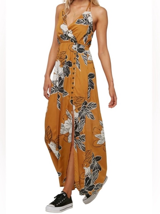 O'Neill Dresses & Skirts - NWT O'Neill Rubia - Mustard Floral Wrap Maxi Dress